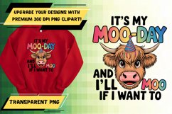 Elegant PNG Design for T-Shirts and Bags , Funny Cow Product Image 1