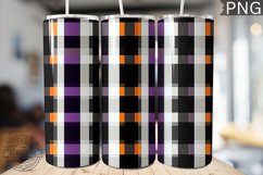 Halloween Plaid Pattern Tumbler Wrap - High Quality 300 Dpi Product Image 1