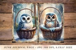 Printable Junk Journal Pages old town owl 1 Product Image 1