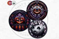 Gothic Jack O Lantern Clipart Horror Stained Glass Halloween Product Image 7
