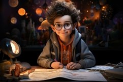 3D Character Boy Graphic_Designer with relevant environment Product Image 1