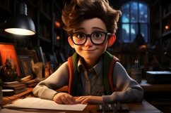 3D Character Boy Graphic_Designer with relevant environment Product Image 1