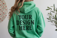 Irish Green Gildan 18500 Hoodie Sweatshirt Mockup, Unisex Product Image 1