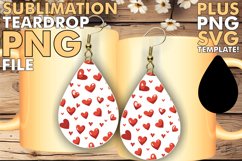 Teardrop Treasures: Watercolor Hearts Sublimation Product Image 1