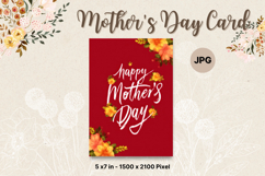 Mother&#039;s Day Card Happy MOM flower Printable Gift Card_33 Product Image 1