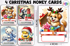 Christmas Money Cards, Printable Gift Card Holders Product Image 1