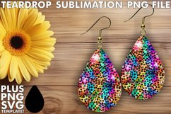 Leopard Print Elegance: Sparkling Teardrop Charm Product Image 1