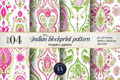 Indian block print Digital paper, Indian Malabar pattern Product Image 1
