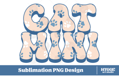 American Cat Mama Papa 4th of July USA Paw DTF PNG Bundle Product Image 3