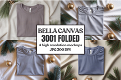 Christmas Bella Canvas 3001 Folded Tshirt Mockup Product Image 1