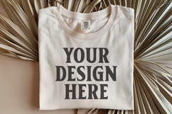 Ivory Comfort Colors 1717 Folded Tshirt Mockups Product Image 1
