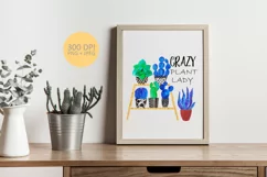 Crazy Plant Lady sublimation design PNG Product Image 6