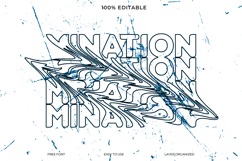 Abstract Distorted Outline Text Effect Product Image 1
