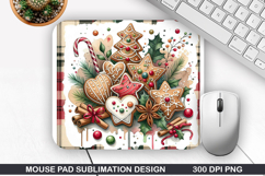 Mouse Pad Sublimation - Christmas Mouse Pad PNG Design Product Image 1