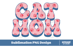 American Cat Mama Papa 4th of July USA Paw DTF PNG Bundle Product Image 4