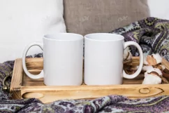 Cozy Home Two Mugs Mock-up. PSD&JPG Product Image 2