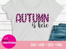 Fall SVG|Autumn Is Here|Fall Quote SVG|SVG DXF PNG EPS Product Image 2