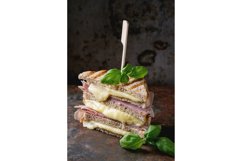 Toasts with cheese and ham Product Image 1