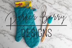 Teal Blank Hot Glove Holder with biscuit mix inside, Mock up Product Image 1