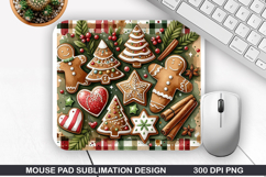 Mouse Pad Sublimation - Christmas Mouse Pad PNG Design Product Image 1