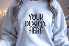 Christmas Gildan 18000 White Crewneck Sweatshirt Mockup Product Image 1