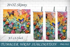 3d flowers tumbler wrap, Wildflower tumbler 20 oz Product Image 1