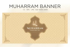 Islamic New Year Festival Banner with Islamic Pattern Product Image 1