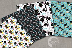 Black cat digital papers, kitten patterns AMB-2652 Product Image 2