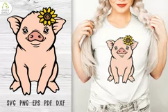 Pig svg Farm animals svg Farmhouse svg Layered svg cut files Product Image 1