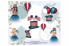 Independence Day ClipArt American Girl Fashion Product Image 3