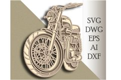 Moto multilayer SVG/ Moto cut file/ 3D layer/ Plywood cut Product Image 1