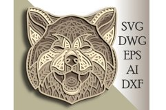 Akita multilayer SVG/ Akita cut file/ 3D layer/ Plywood cut Product Image 1