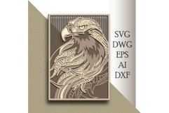 Eagle multilayer SVG/ Eagle cut file/ 3D layer/ Plywood cut Product Image 1