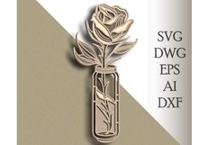 Rose multilayer SVG/ Rose cut file/ 3D layer/ Plywood cut Product Image 1