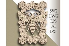 Bee multilayer SVG/ Bee cut file/ 3D layer/ Plywood cutting Product Image 1