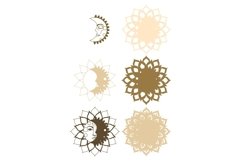 Moon Sun multilayer SVG/ Moon Sun cut file/ 3D layer/ SVG Product Image 2