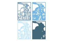 Moto multilayer SVG/ Moto cut file/ 3D layer/ Plywood cut Product Image 2