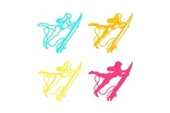 Surfing multilayer SVG/ Surfing cut file/ 3D layer Product Image 2