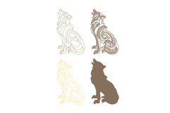 Wolf multilayer SVG/ Wolf cut file/ 3D layer/ Plywood cut Product Image 2