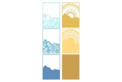 Ocean multilayer SVG/ Ocean cut file/ 3D layer/ Plywood cut Product Image 2