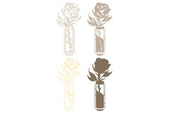 Rose multilayer SVG/ Rose cut file/ 3D layer/ Plywood cut Product Image 2
