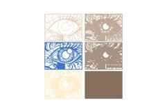 Eye multilayer SVG/ Eye cut file/ 3D layer/ Plywood cutting Product Image 2
