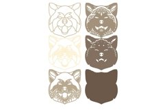 Akita multilayer SVG/ Akita cut file/ 3D layer/ Plywood cut Product Image 2