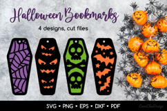 Two Layered Coffin Shaped Halloween Bookmarks SVG, Papercut Product Image 1