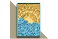 Ocean multilayer SVG/ Ocean cut file/ 3D layer/ Plywood cut Product Image 3
