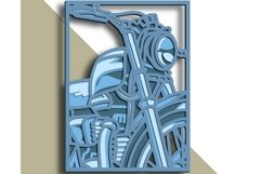 Moto multilayer SVG/ Moto cut file/ 3D layer/ Plywood cut Product Image 3