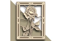 Rose multilayer SVG/ Rose cut file/ 3D layer/ Plywood cut Product Image 3