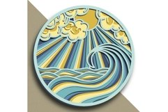 Ocean multilayer SVG/ Ocean cut file/ 3D layer/ Plywood cut Product Image 8