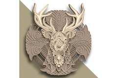 Deer multilayer SVG/ Deer cut file/ 3D layer/ Plywood cut Product Image 3