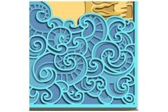 Ocean multilayer SVG/ Ocean cut file/ 3D layer/ Plywood cut Product Image 5